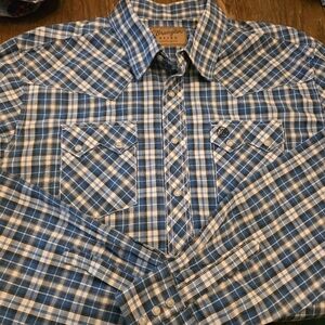 Wrangler Retro Western Long Sleeve Plaid. Sz 2xl Tall .